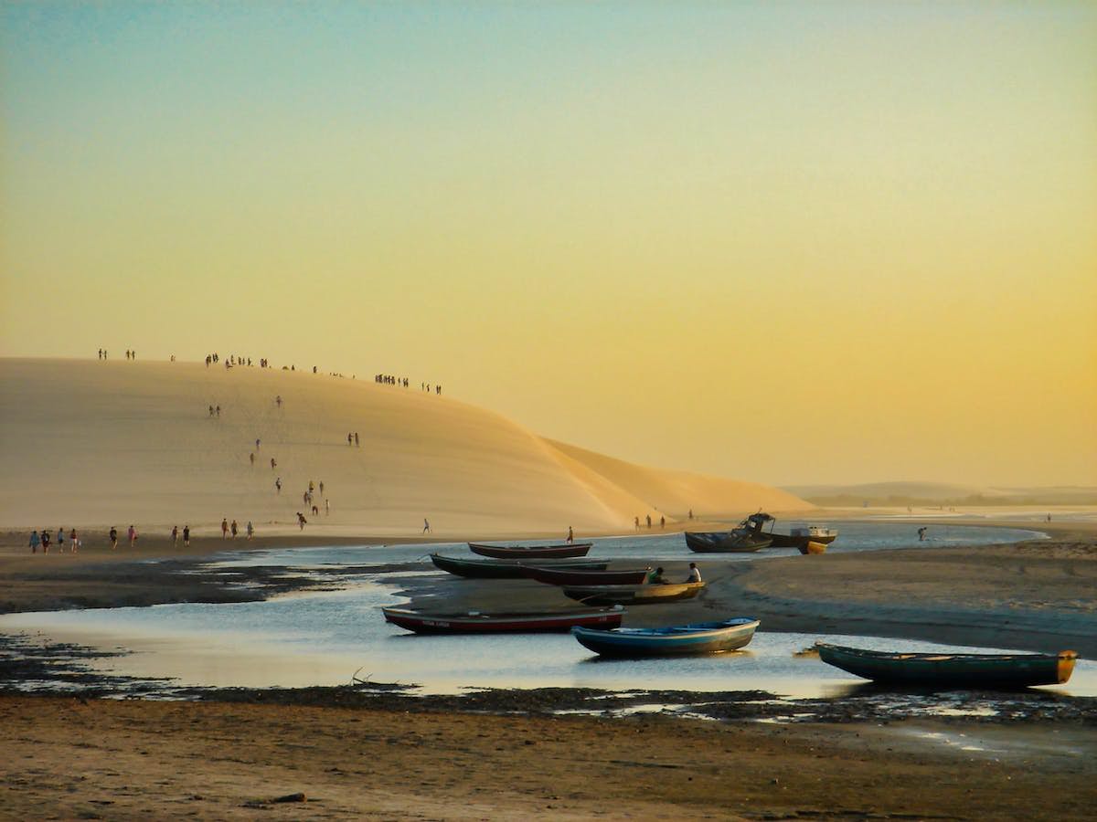 big sand hill in praia de jeri jericoacoara beach brazil