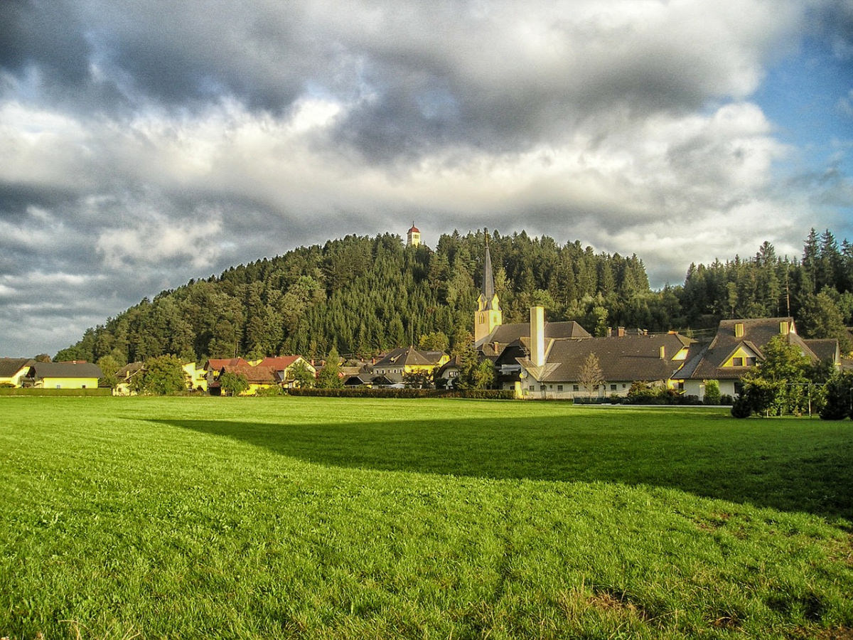 carinzia austria villaggio edifici