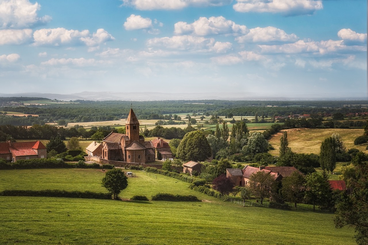 case villaggio idilliaco paesaggio