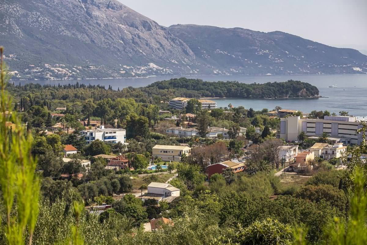 corfu grecia panorama porto riva