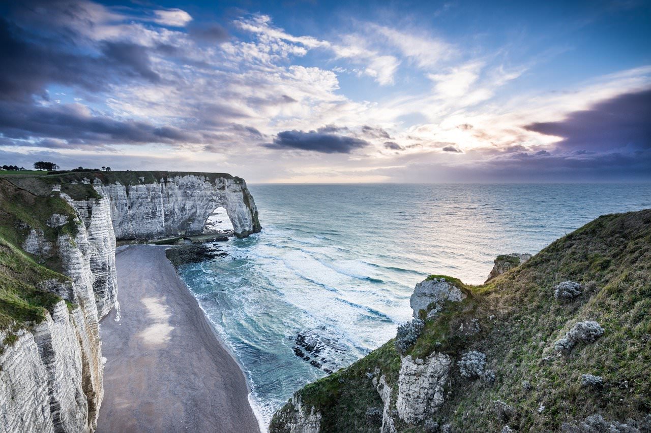 etretat normandia spiaggia