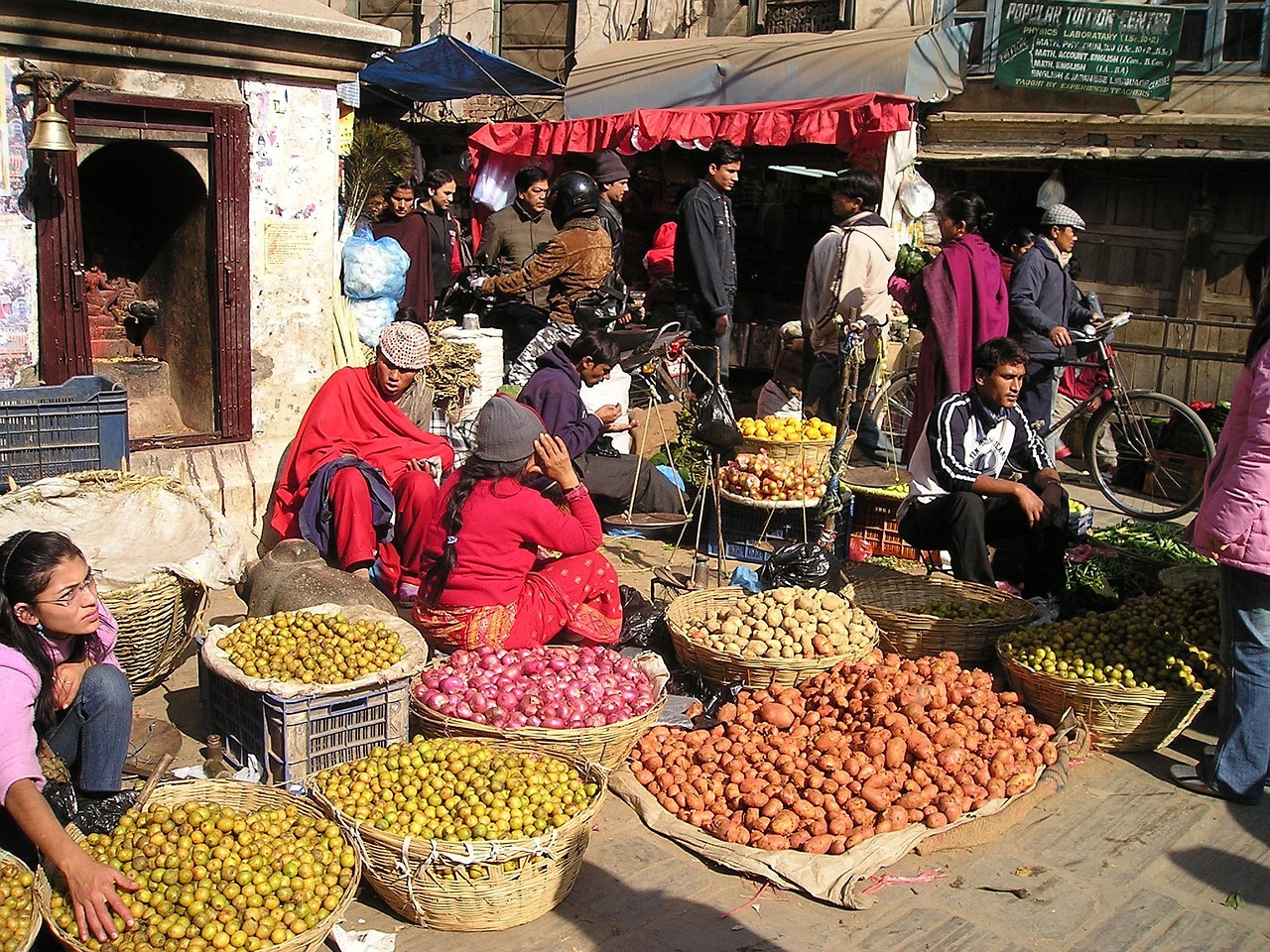 nepal mercatino frutta la verdura