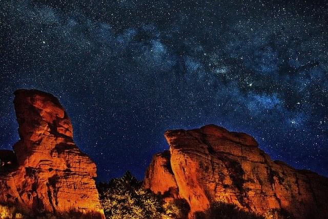 via lattea stelle al parco grand canyon