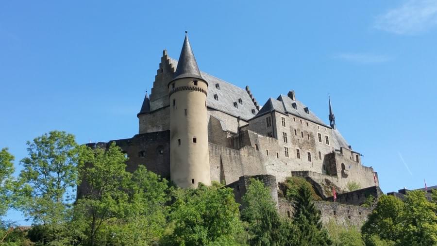 lussemburgo castello conifere