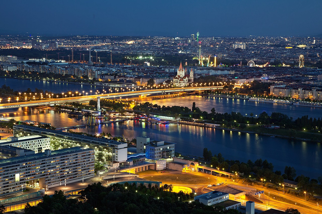 vienna sera notte abendstimmung